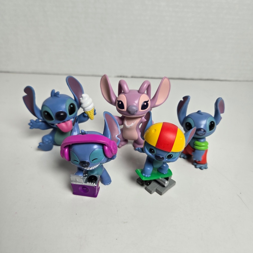 Disney Just Play Lilo & Stitch Angel Mini Figures Toys Lot of 5